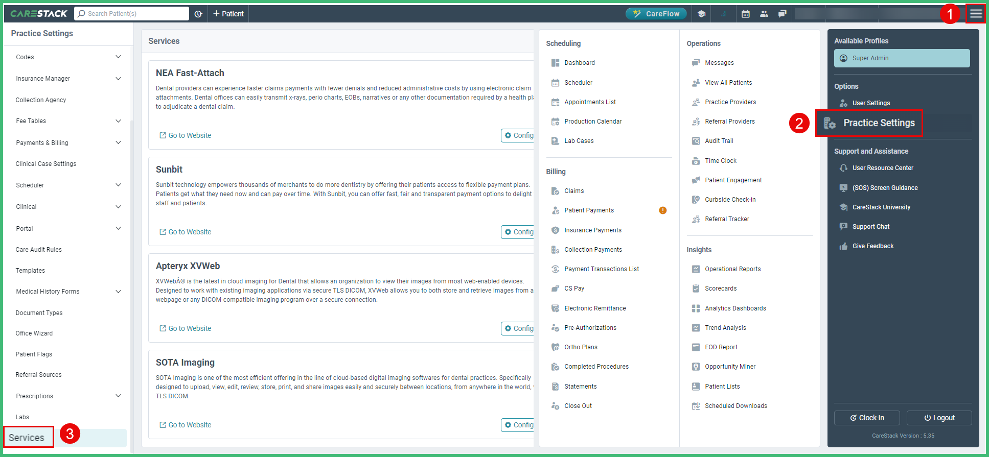 Configure NEA FastAttach and Sunbit on Practice Settings – CareStack ...