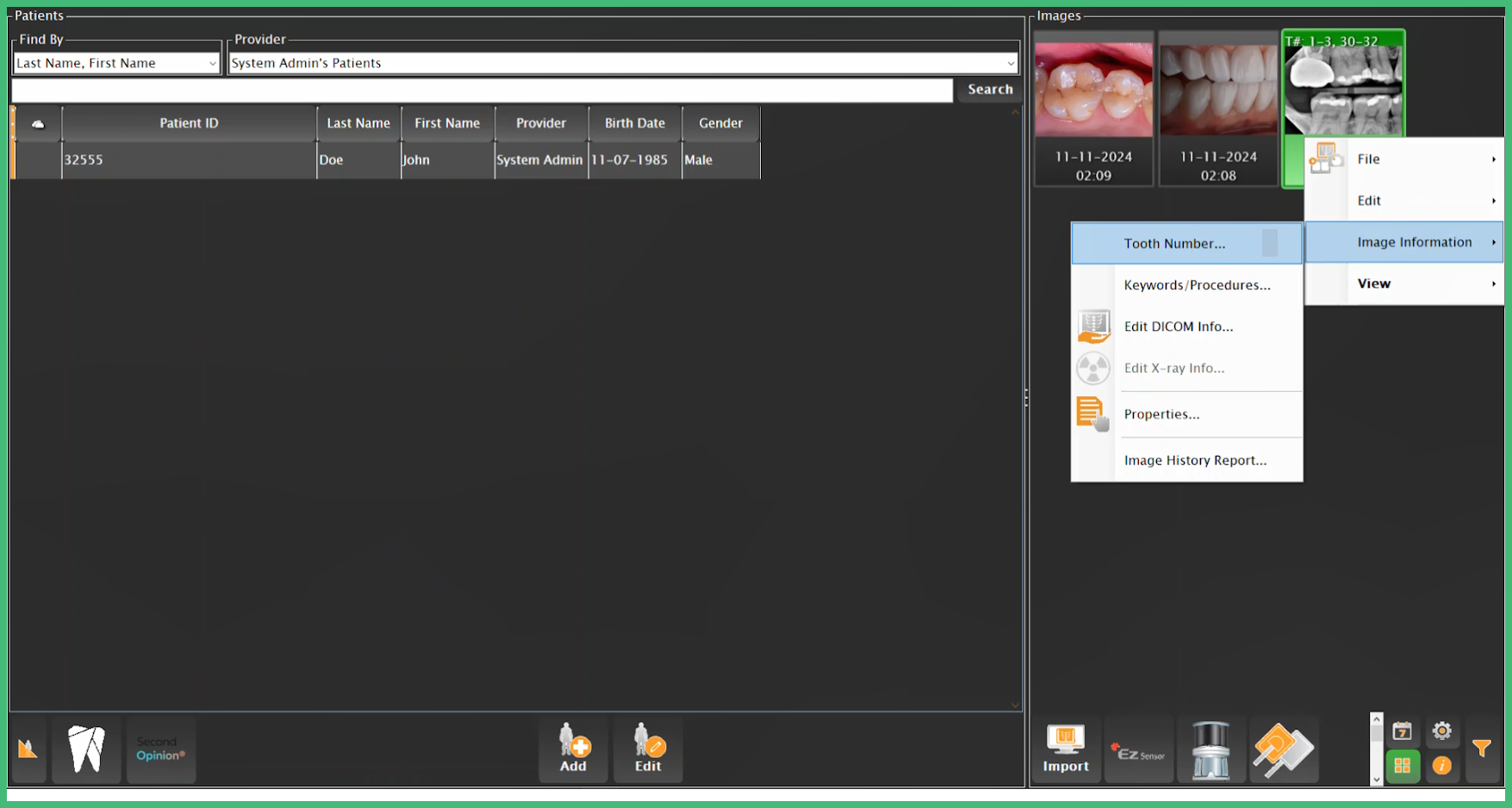 Change Tooth Number in TigerView – CareStack: User Resource Center