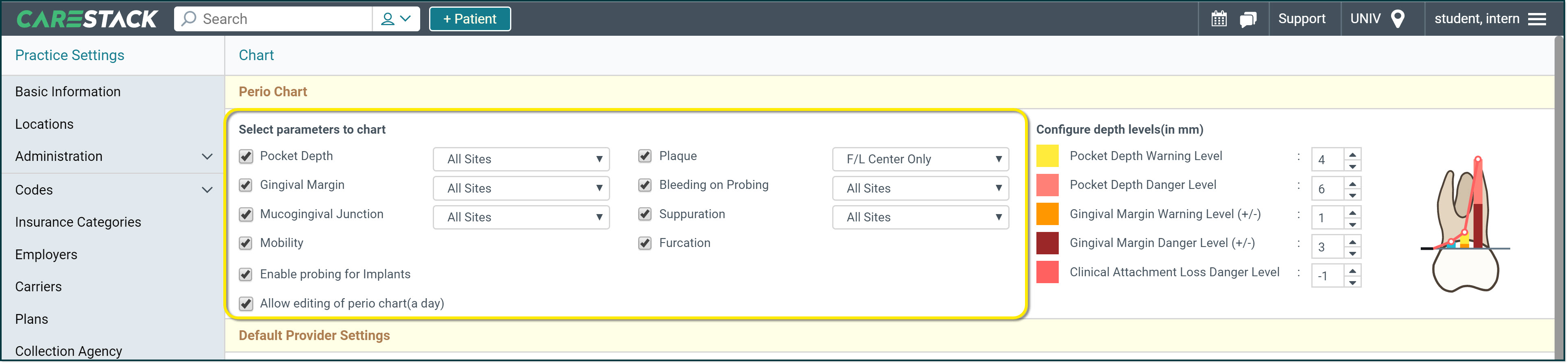 update-perio-charting-preferences-carestack-user-resource-center