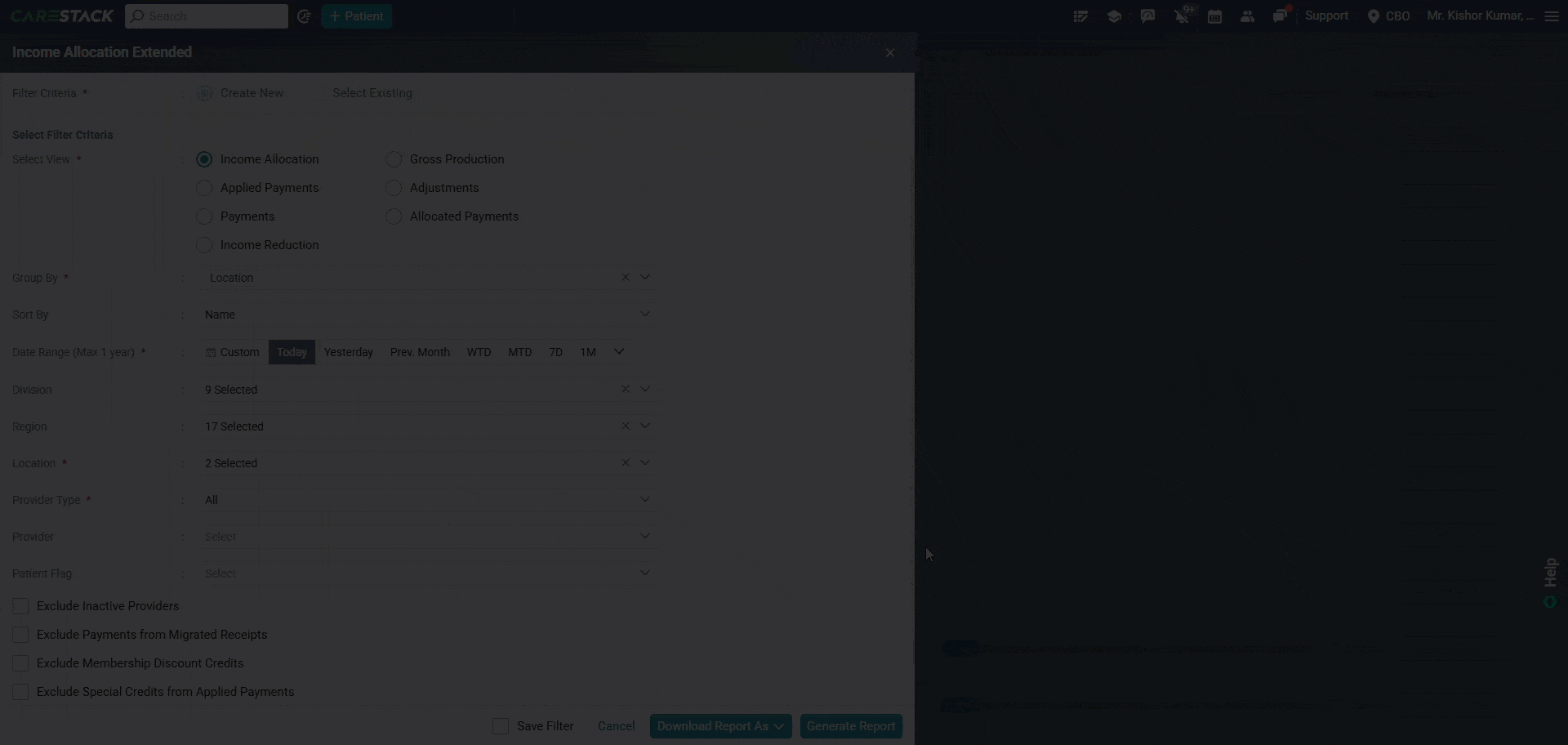 Applied Payments Detail View