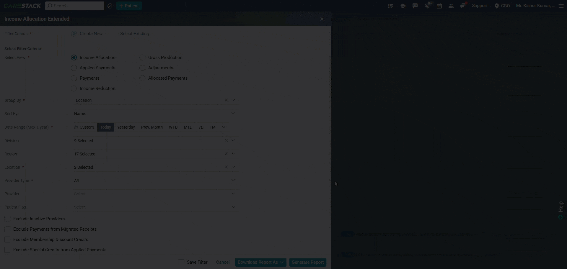 Applied Payments Summary View